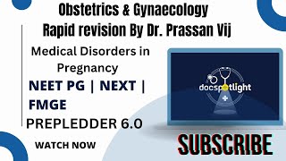 4Medical Disorders in PregnancyOBGYN RapidRevision60📖📚byDrPrassanVij youtube neetpgpreperation [upl. by Darom]