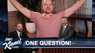 Jimmy Kimmel Allows Matt Damon Video Call During Ben Affleck Interview [upl. by Chanda]