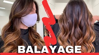 How to FREEHAND BALAYAGE for Dark Hair Whith FANOLA COLOR  STEP by STEP TECHNIQUE  Fast amp Easy [upl. by Solegna3]