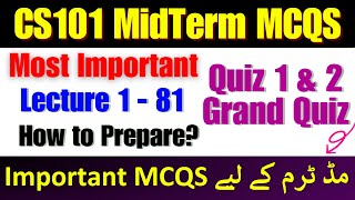 Cs101 Midterm Preparation 2023  Most Important Repeated MCQS  cs101 midterm preparation  cs101 [upl. by Suoinuj]