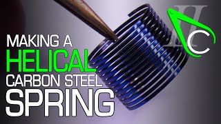 Making A Helical Carbon Steel Spring [upl. by Godfree]