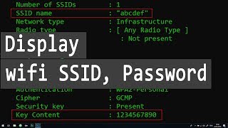 How to get WIFI SSID and Password in Windows 10 Laptop Computer using Command Prompt [upl. by Niwled257]