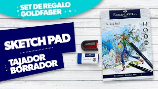 Faber Castell GoldFaber Gift Set Tajador Borrador y Sketch Pad A5 [upl. by Bara]