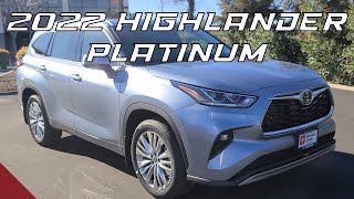 2022 Toyota Highlander Platinum Overview [upl. by Weaver]