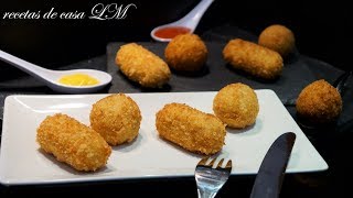 CROQUETAS DE JAMÓN CON BECHAMEL RÁPIDA CROQUETAS SIEMPRE PERFECTAS [upl. by Arlon]