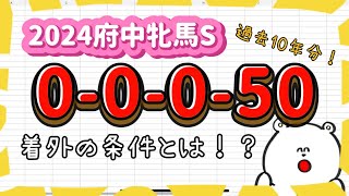 【2024府中牝馬S】過去10年分レース傾向からジンクス調べて本命穴馬さがしみた [upl. by Tiedeman49]