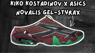 New collaboration of Kiko Kostadinov x ASICS  NOVALIS GELStyrax review of futuristic sliders [upl. by Anoved515]