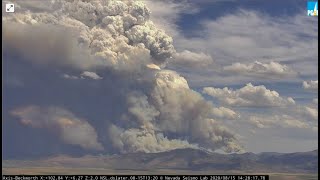 Loyalton Fire Pyrocumulonimbus Time Lapse Fire Tornado Warning 8152020 [upl. by Llebiram]