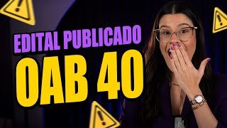 OAB 40 O que você PRECISA saber para a sua APROVAÇÃO [upl. by Tierney]