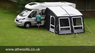 Kampa Motor Rally Air Drive Away Awning Pitching amp Packing Video [upl. by Aikemehs303]