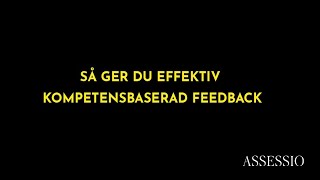 Så ger du effektiv beteendebaserad feedback [upl. by Ahselrac728]