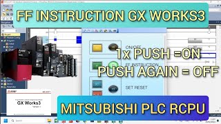 GX Works3  FF Instruction Mitsubishi PLC RCPU With HMI GT Designer3 GOT2000 Simulation [upl. by Yaja]