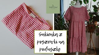 Jak uszyć sukienkę  Sukienka z poszewki  Bez wykroju  White Cloud Handmade [upl. by Ilam558]