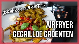 Airfryer Gegrillde Groenten met Gebakken Aardappels [upl. by Pirzada]