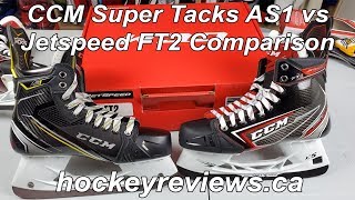 CCM Super Tacks AS1 vs Jetspeed FT2 Hockey Skate Comparison [upl. by Nuahsed]