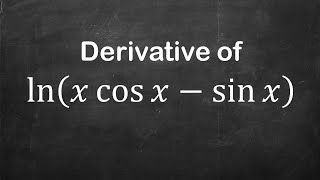 How to find derivative of ln x cos x sin x  Derivative of Logarithmic Functions [upl. by Toinette]