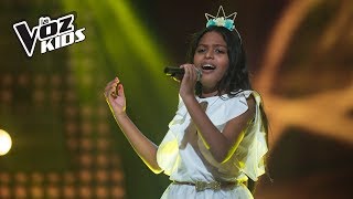 Alexa canta Me Gustas Mucho  Audiciones a ciegas  La Voz Kids Colombia 2018 [upl. by Heimer]