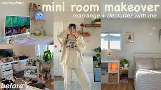 mini room makeover 🍄 rearrange  extreme declutter with me minimalistic amp Korean style inspired [upl. by Wrand579]