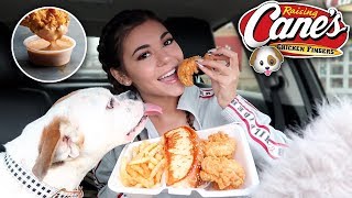 Raising Canes Mukbang ft My DOG  Steph Pappas [upl. by Dannon]