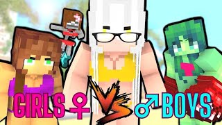 Monster School GIRLS vs BOYS 2 BEACH PARTY SWIMMING CHALLENGE  Minecraft Animation [upl. by Novyad453]