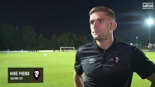 Salford City 10 FC United of Manchester  Mike Phenix postmatch interview [upl. by Leuqcar]