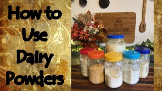 How to Use Dairy Powders [upl. by Anelrats]