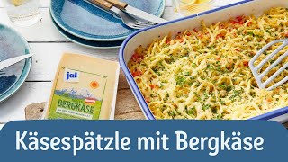 Käsespätzle mit Bergkäse selber machen 🧀  7 Zutaten  REWE Deine Küche [upl. by Anelahs633]