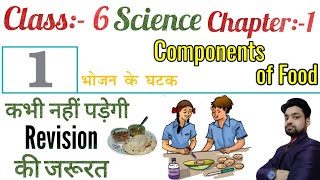 Class 6 Science Chapter 1  class 6 science chapter 1 in hindi  components of food  Science [upl. by Perkin]