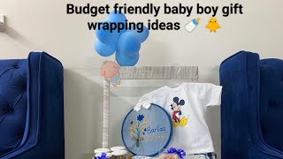 Budget friendly baby boy gift wrapping ideasbaby boy basket decoration ideas [upl. by Fergus]