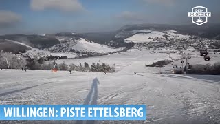 Skigebiet Willingen Kamerafahrt Piste an der Ettelsbergbahn [upl. by Ahsyekal]