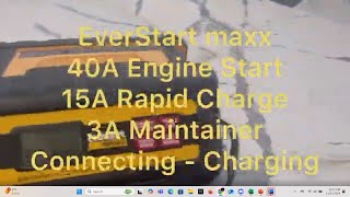 EverStart maxx 15 A Rapid Car Battery Charger  Set Up  Review  Connecting to Car Battery [upl. by Romola]