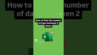 Get days between two dates easily 🔥 excel shorts viralshorts viralvideo [upl. by Rettig724]