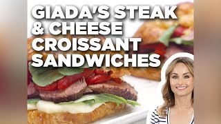 Giada De Laurentiis Parisian Steak and Cheese Croissant Sandwiches  Giada At Home  Food Network [upl. by Stimson291]