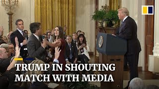 Donald Trump clashes with media at chaotic midterm election press conference [upl. by Htaek]