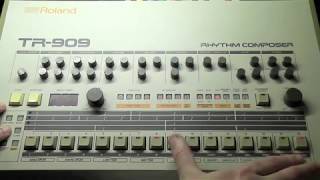 How to use a Roland TR909 Drum Machine [upl. by Oballa195]