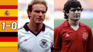 Spain 1 x 0 Germany Camacho Rummenigge Littbarski ●1984 UEFA Euro Extended Goal amp Highlights [upl. by Romulus]