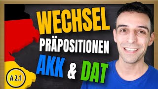 Wechselpräpositionen Dativ und Akkusativ  German TwoWay Prepositions [upl. by Noryahs472]