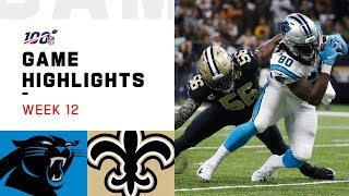 Panthers vs Saints Week 12 Highlights  NFL 2019 [upl. by Utir]