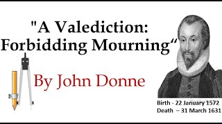 A Valediction  Forbidding Mourning  A poem by John Donne line by line Explanation All Exam Points [upl. by Doughman]