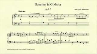 Beethoven Sonatina in G major Anh 5 Moderato [upl. by Naletak]