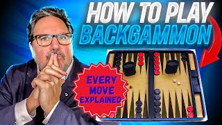 Every Move Fully Explained  How To Play Backgammon [upl. by Davilman]