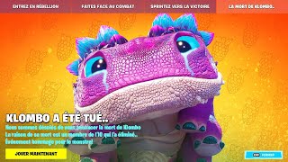 fortnite a TUÉ le monstre KLOMBO  cest vraiment triste [upl. by Eerhs]