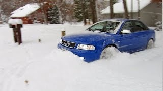 500 hp Audi S4 quattro vs 12quot of fresh snow Unstoppable [upl. by Greenes]