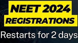 NTA NEET UG 2024 Registrations Restarts for 2 Days  NEET postponed  neet2024 nta mbbs [upl. by Trudey961]