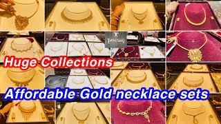 Affordable range light weight gold necklace sets for shadi season from Tanishq  Gold Necklace sets [upl. by Briny957]