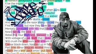 Rhyme Scheme  Guillotine Swordz Inspectah Deck [upl. by Quitt578]