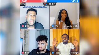 Jon Daniel እና Nahom Fonti ሲቀጡ አደሩ  በጣም አስቂኝ የቲክቶክ Live ጨዋታ  ethiopian tiktok [upl. by Notserk]