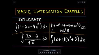 ❖ Basic Integration Problems ❖ [upl. by Anirak]