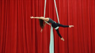 Secretary Drop  Aerial Silk Tutorial with Aerial Physique [upl. by Osgood]