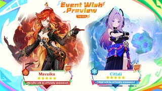 MAVUIKA OFFICIAL ANNOUNCEMENTS AND OTHER EVENTS THIS MONTH  Genshin Impact [upl. by Annovoj943]